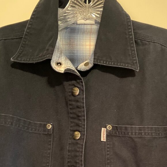 Women's Flannel Lined Carhartt Shirt Jacket, Size Medium, W8008MDT - Picture 4 of 14